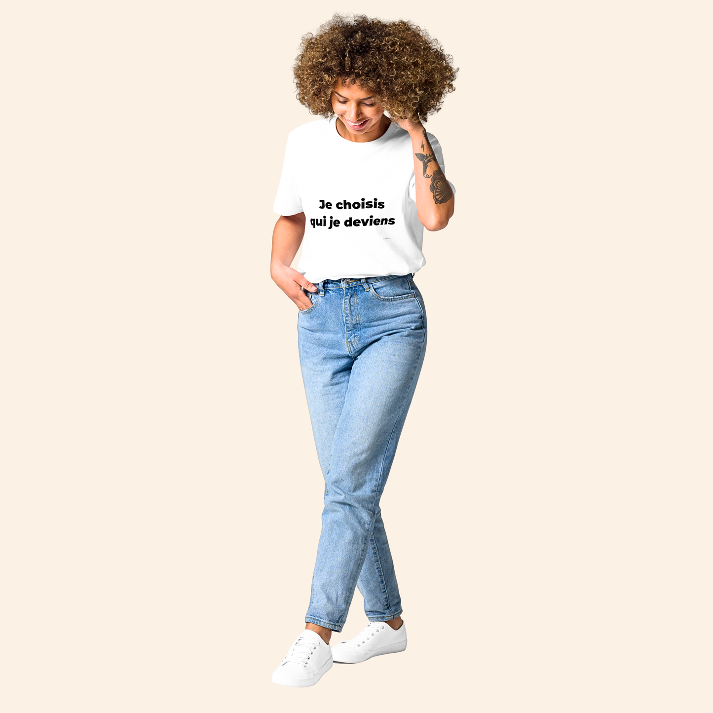 T-shirt en coton bio - je choisis qui je deviens ✨