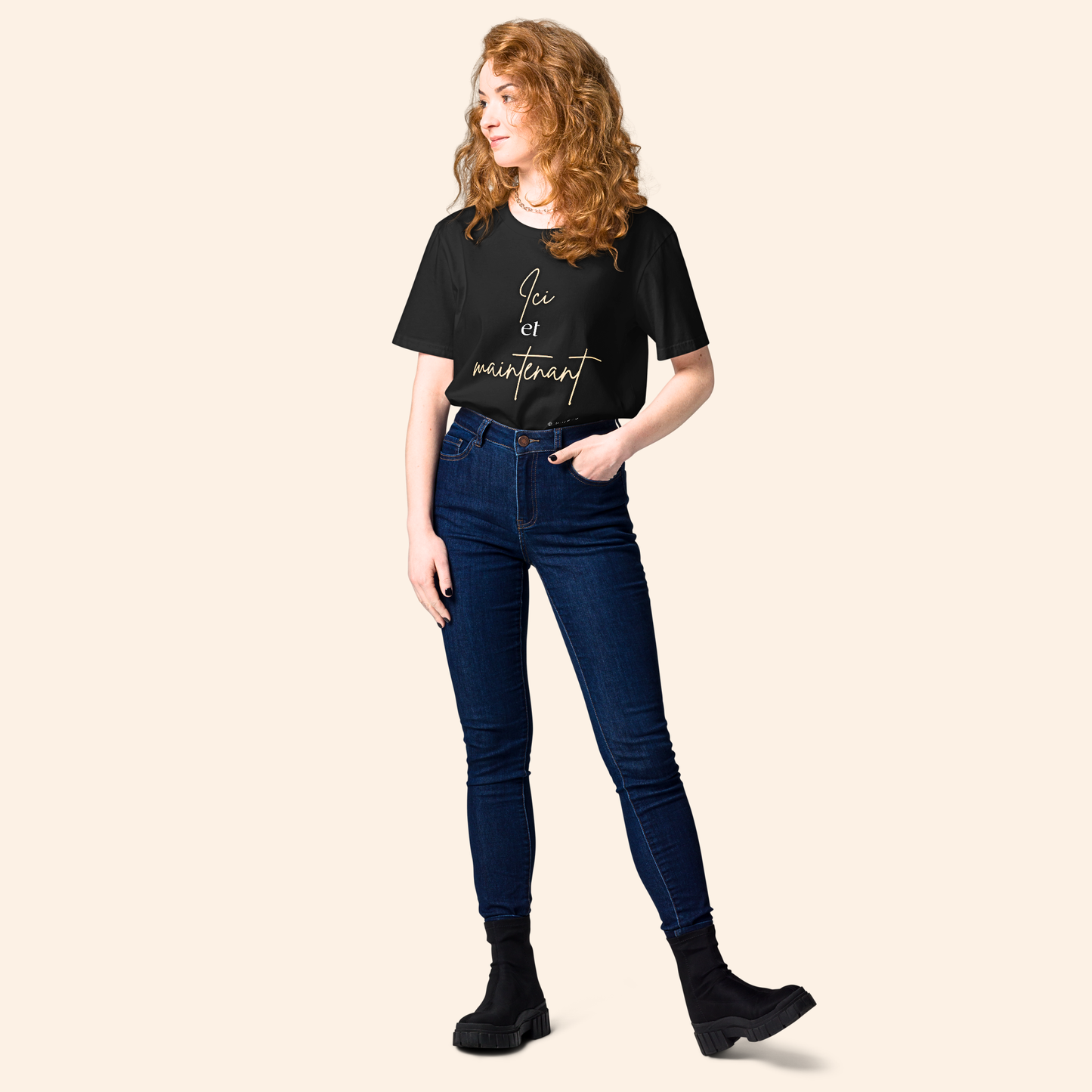 T-shirt en coton bio - ici et maintenant ⚡