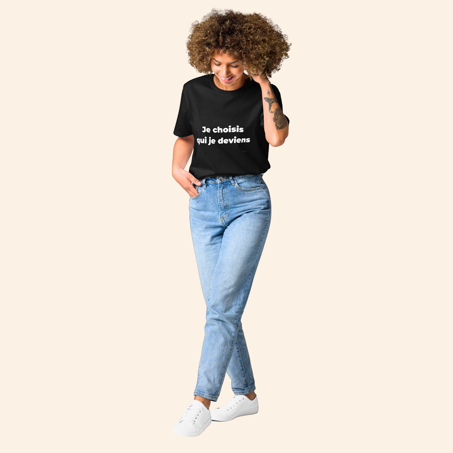 T-shirt en coton bio - je choisis qui je deviens ✨
